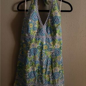 Lilly Pulitzer Pink Label on Cream Fabric